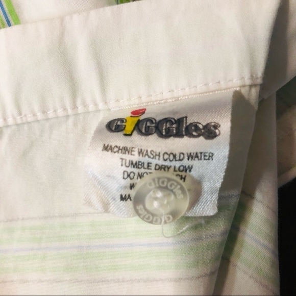 GIGGLES - BOYS SZ 2 SHORT SLEEVE BUTTON DOWN - Picture 6 of 10